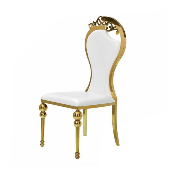 Ball Chair White & Gold
