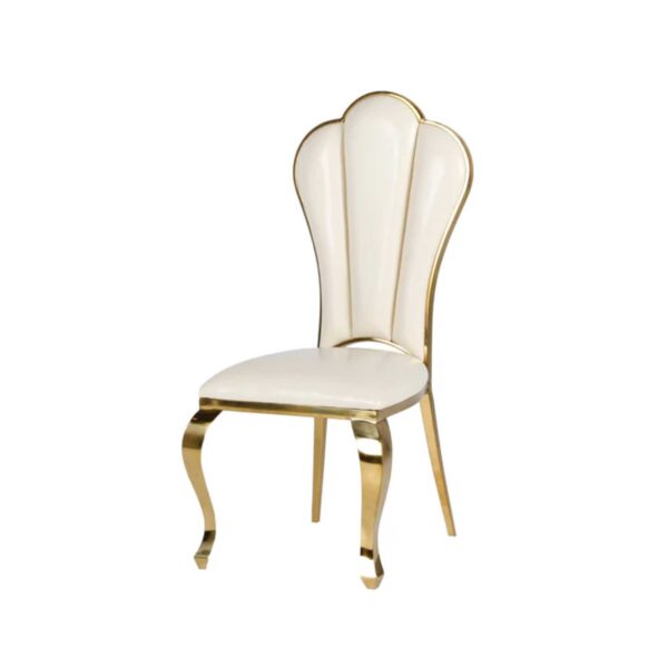 Chair Fan White & Gold