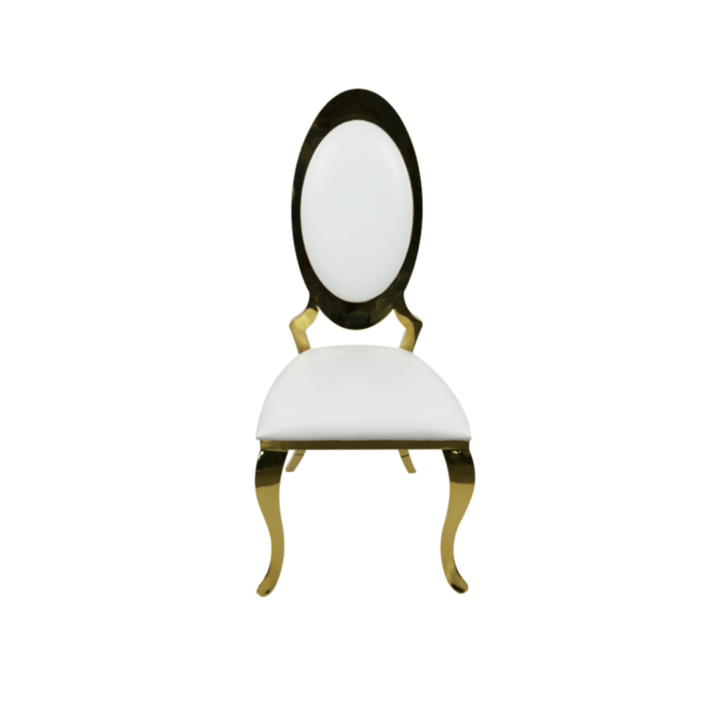 Gold Rim Stainless Steel Back Wedding Chair
