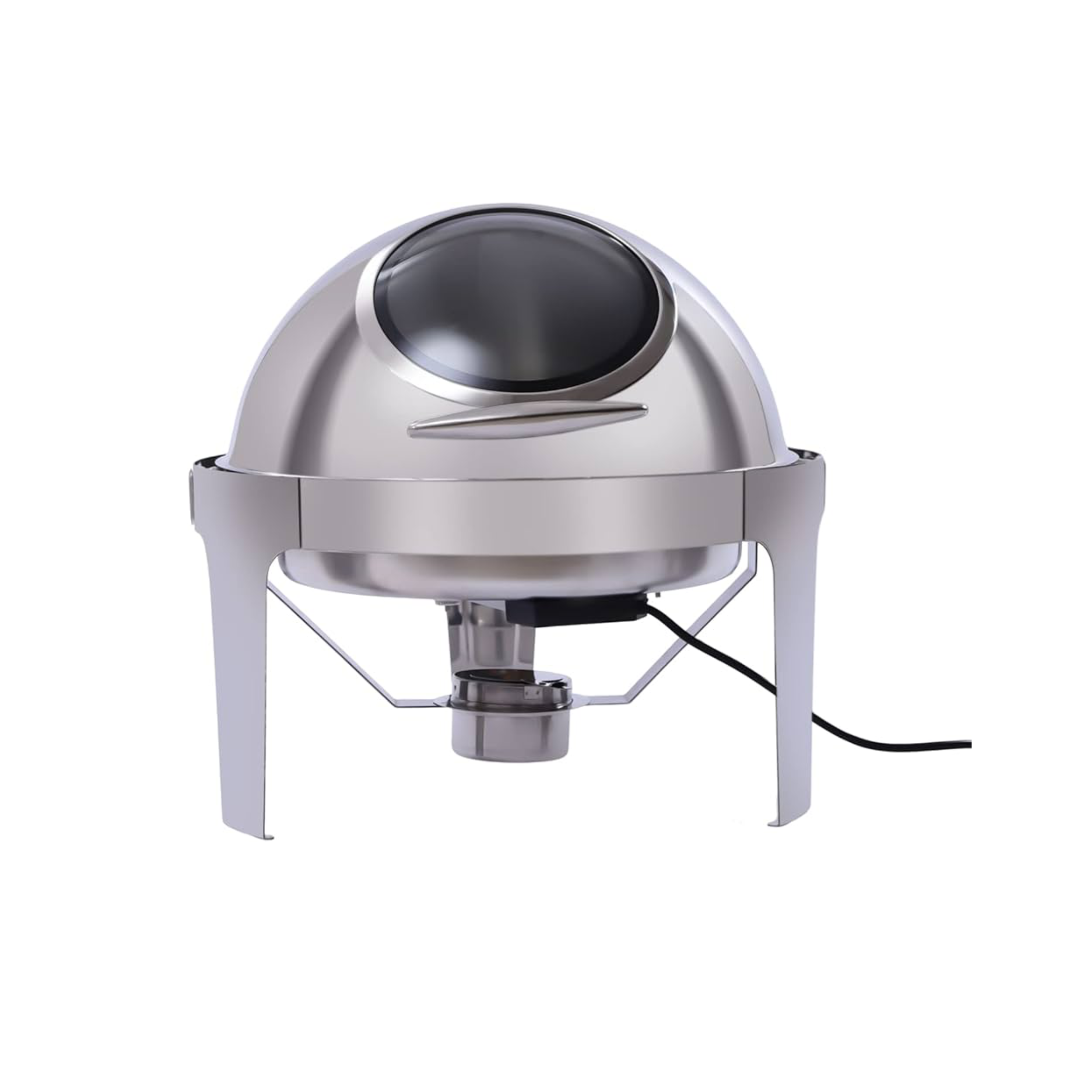 Silver Roll Top Chaffing Dish With Window
