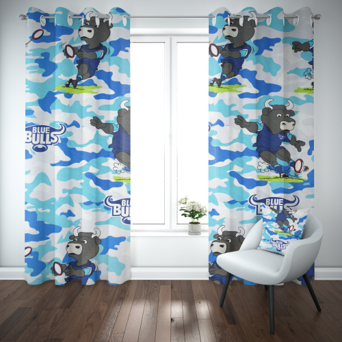 Blue Bulls Character Novelty Fabric 235Cm