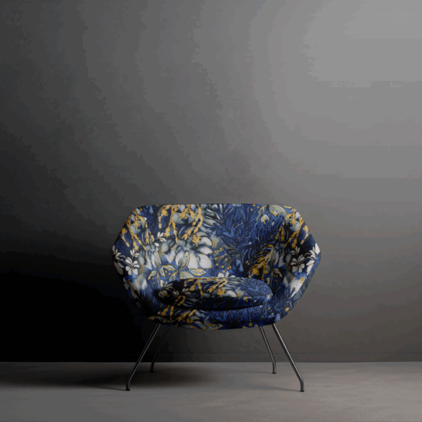 Loom Secret Garden Monet Botanical Blue Upholstery Fabric