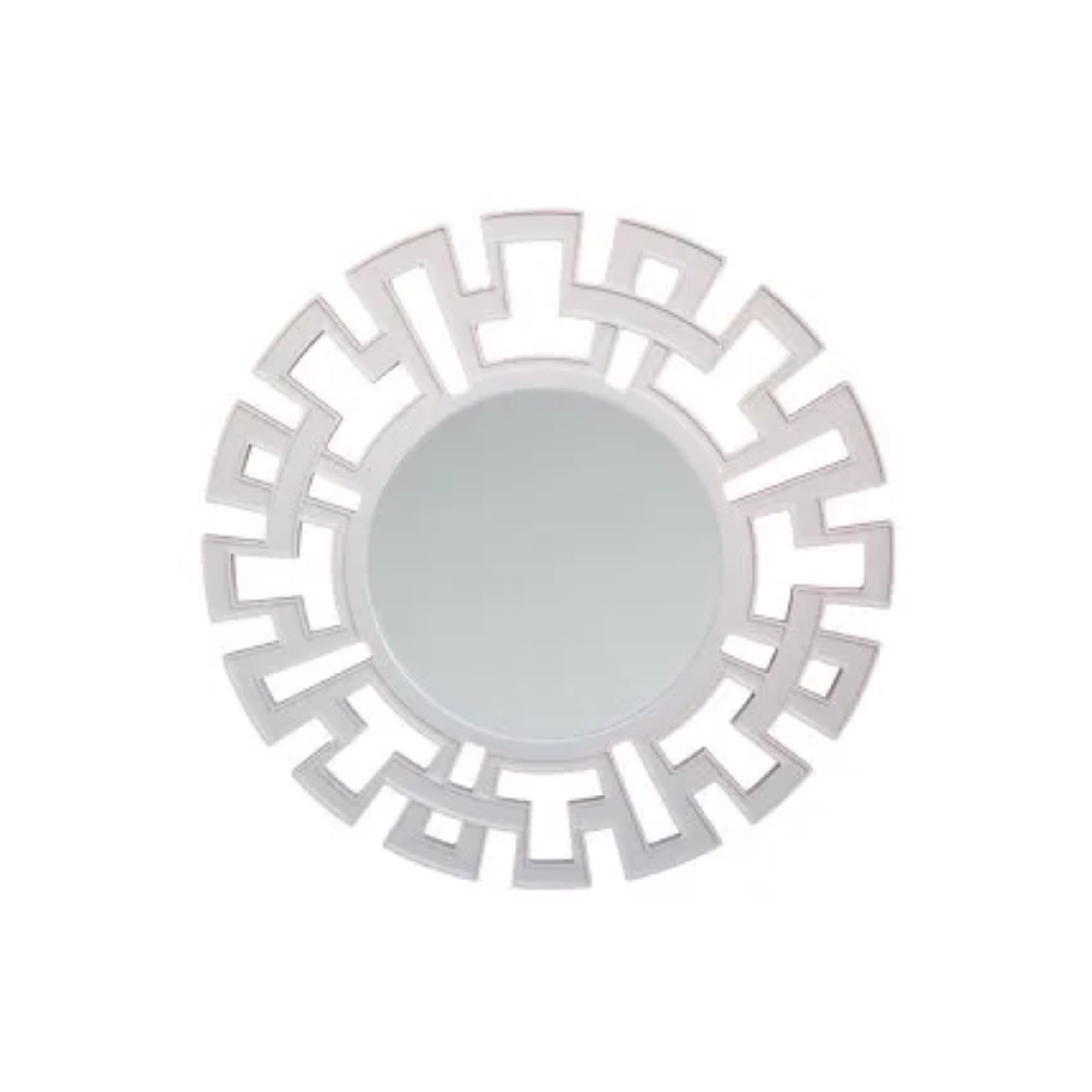 Pine Board Circular Wall Mirror