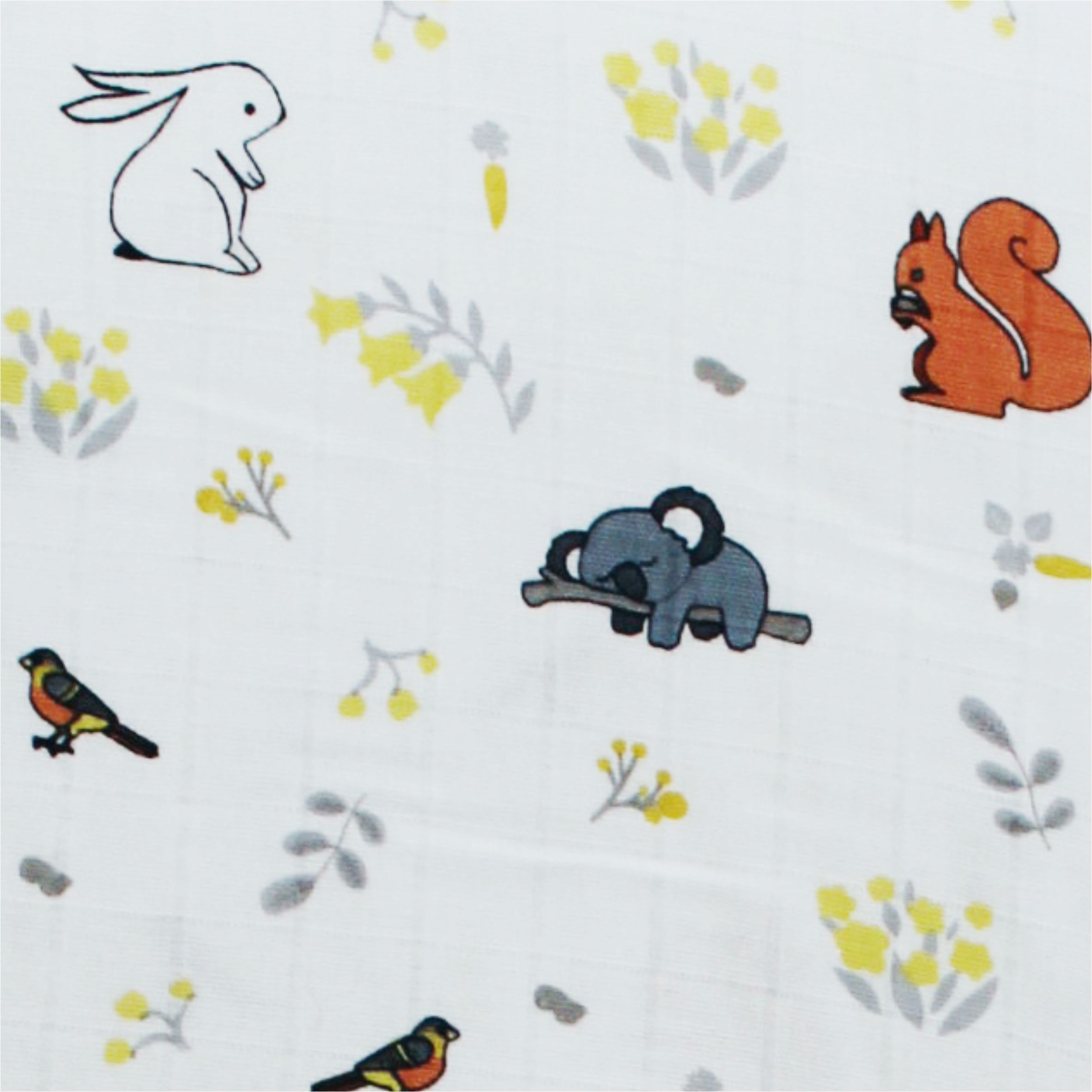 Forrest Friends 100% Organic Cotton Muslin Fabric