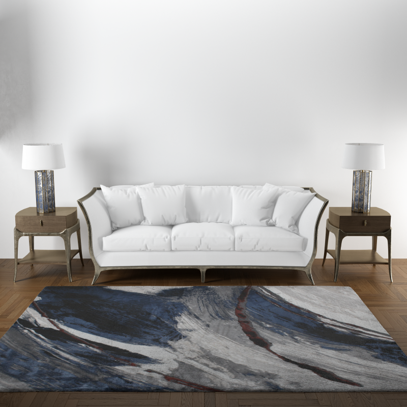 Cavallo Blue / Grey Rug (160 X 230)