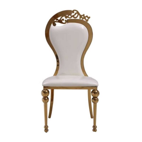 Ball Chair White & Gold