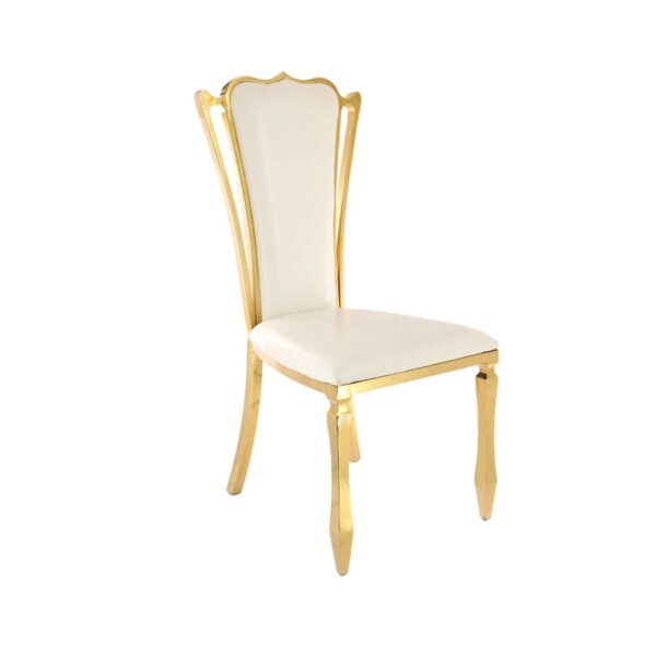 Arch Chair White & Gold
