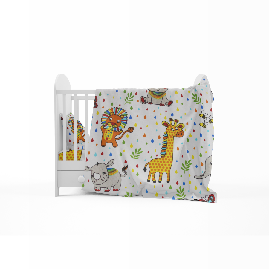 Fun Safari Character Novelty Fabric 140Cm