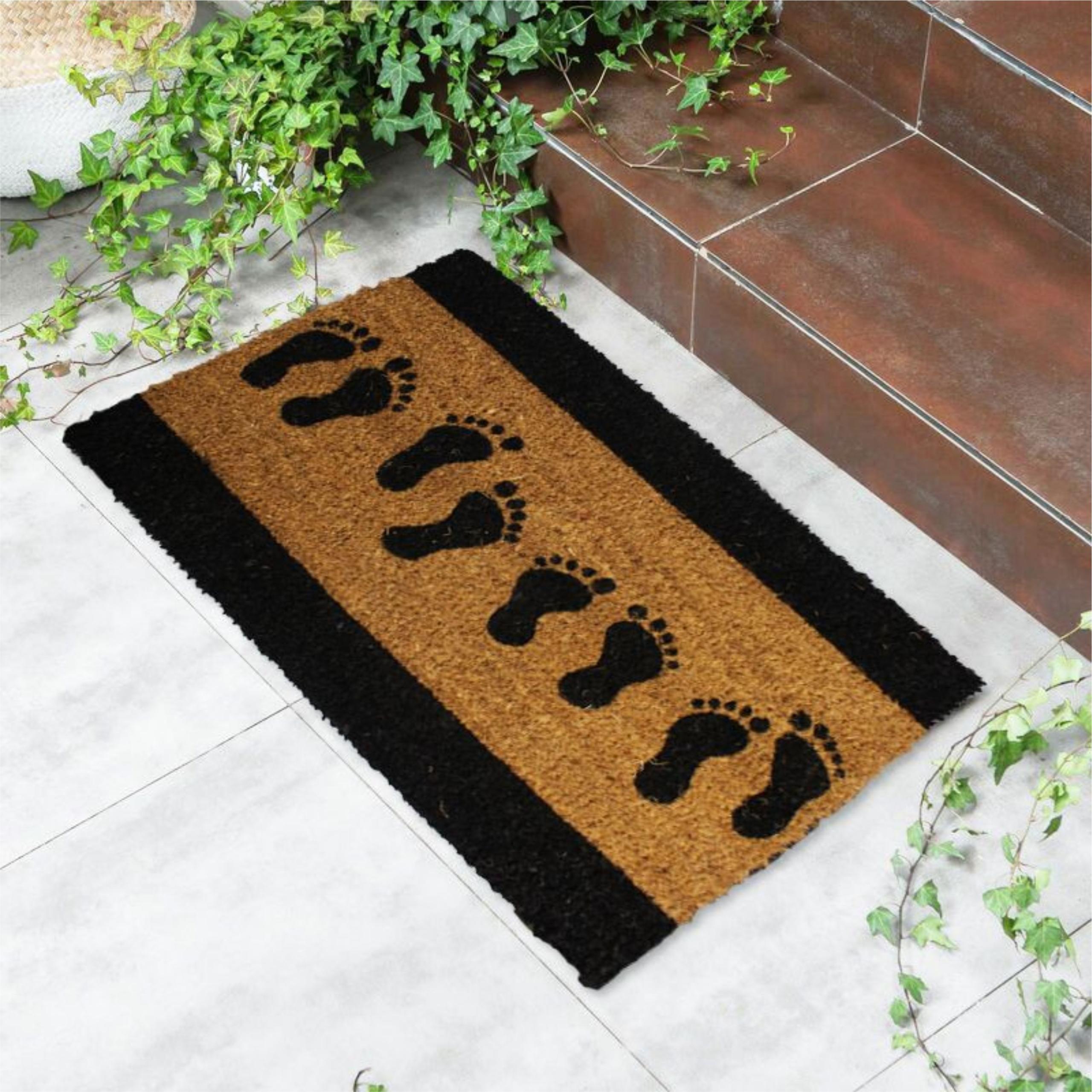 Welcome Mat With Footprints 40Cm X 70 Cm