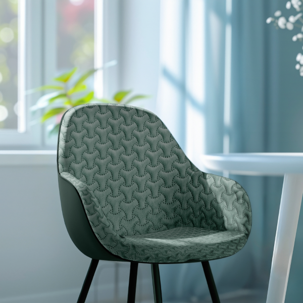 Enuxs Quilted Velvet Upholstery Fabric - Jade