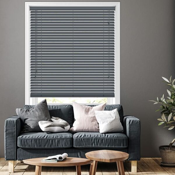 Venetian Ready Made Blinds Pvc - Dark Grey