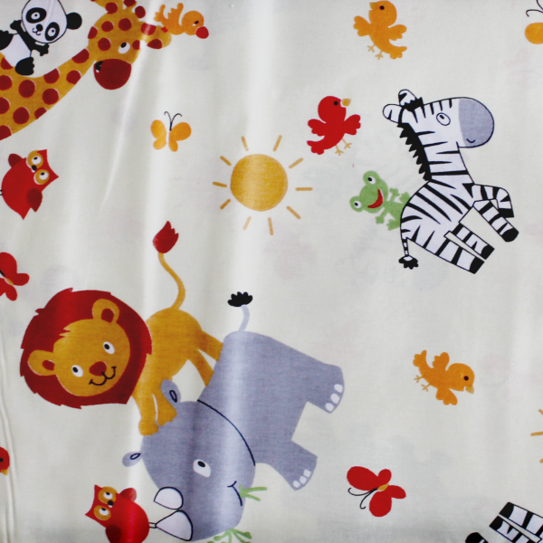 Fun Safari Animals 100% Turkish Cotton Fabric