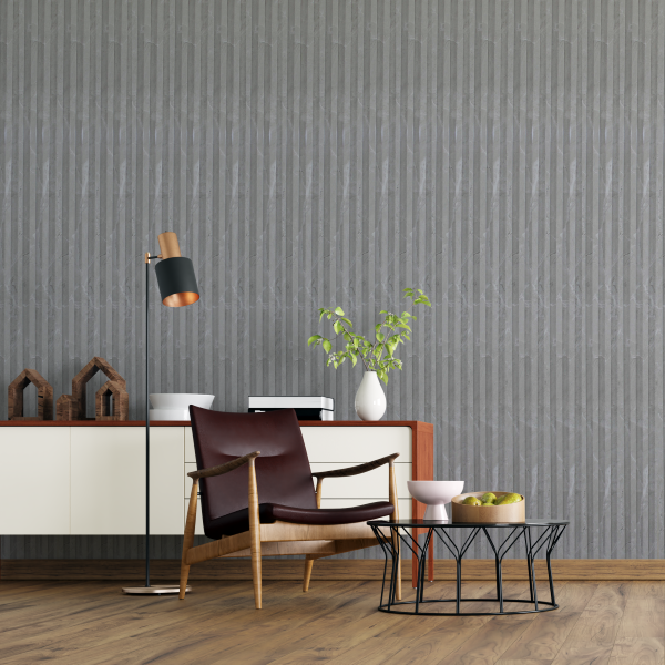 Grey Marble Flute Indoor Wall Panel