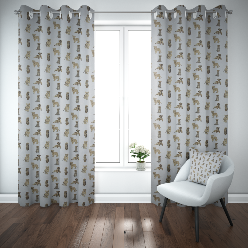Baby Big Cats Kids Safari Novelty Fabric 140Cm