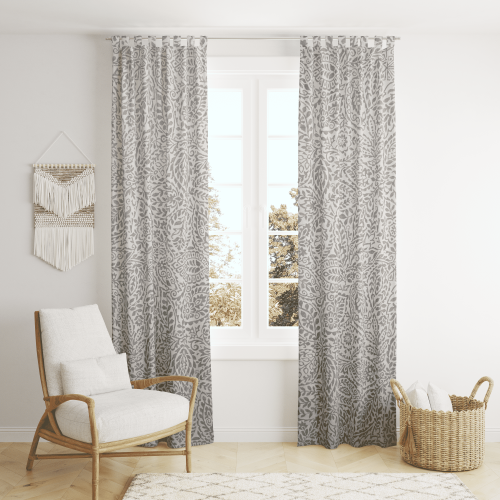 Beige Leaf 100% Cotton Novelty Fabric 140Cm
