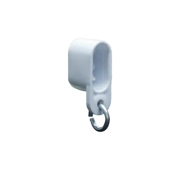 C – Track Endstop With Metal Ring - White