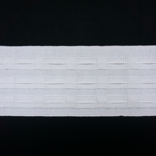 3-String Woven Pocket 50m Tape - 75mm - white