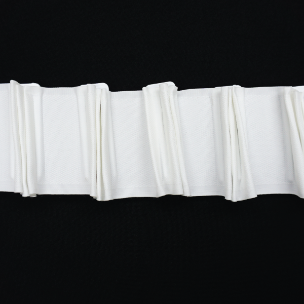 Deep Pleat Tape - Kirsch 90mm - White -100m