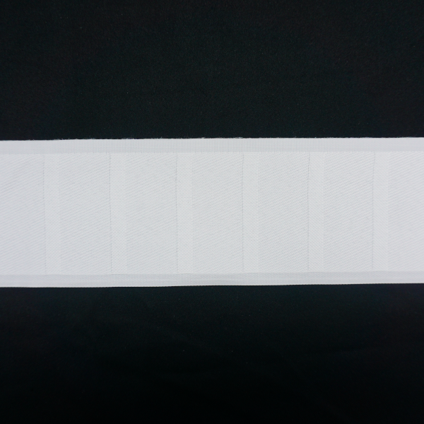 Deep Pleat Tape - Kirsch 90mm - White -100m