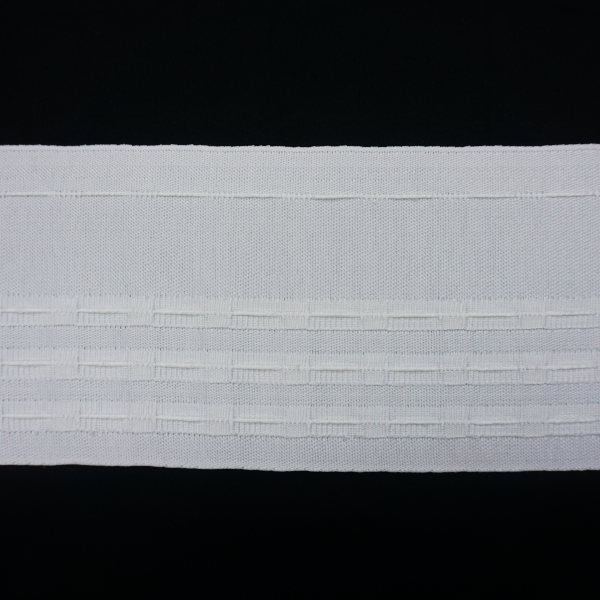 4 Cord Woven Pocket Tape 140mm - White - 50m