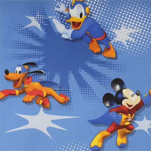 Super Hero Mickey & Donald Novelty Fabric 140Cm
