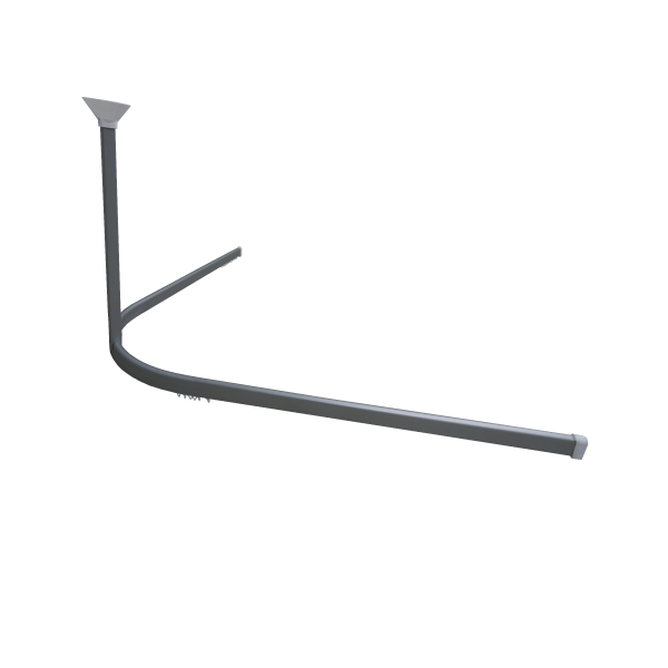 Bath Rail Aluminium – Right Hand Return - 1800Mm X 800Mm (Copy)