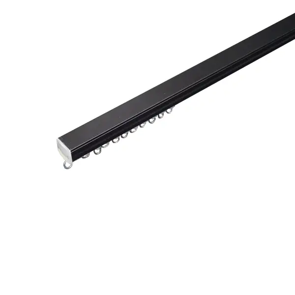 Emperor Track – Single – No Brackets – Black (With Runners + Endcaps. Brackets Sold Separately)