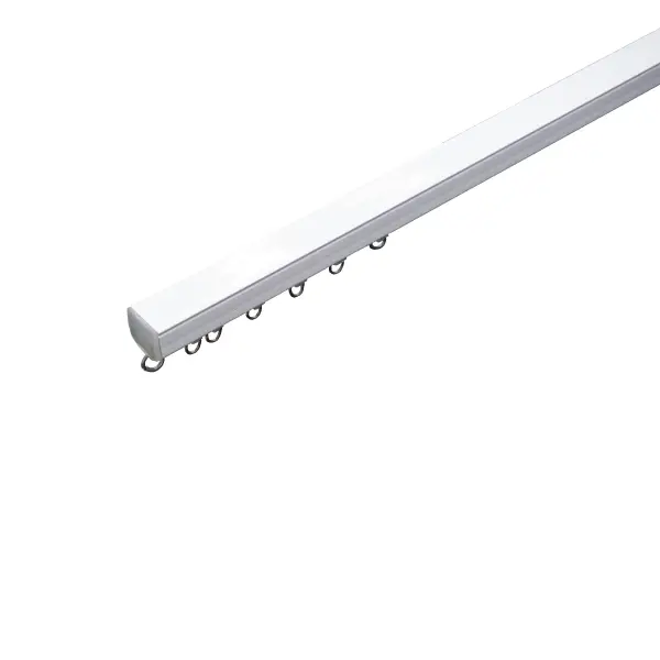 Emperor Track – Single White – No Brackets (With Runners + Endcaps. Brackets Sold Separately)