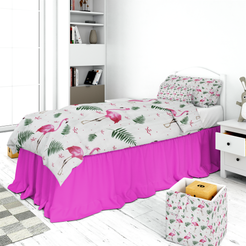 Tropical Flamingo 100% Organic Cotton Muslin Fabric