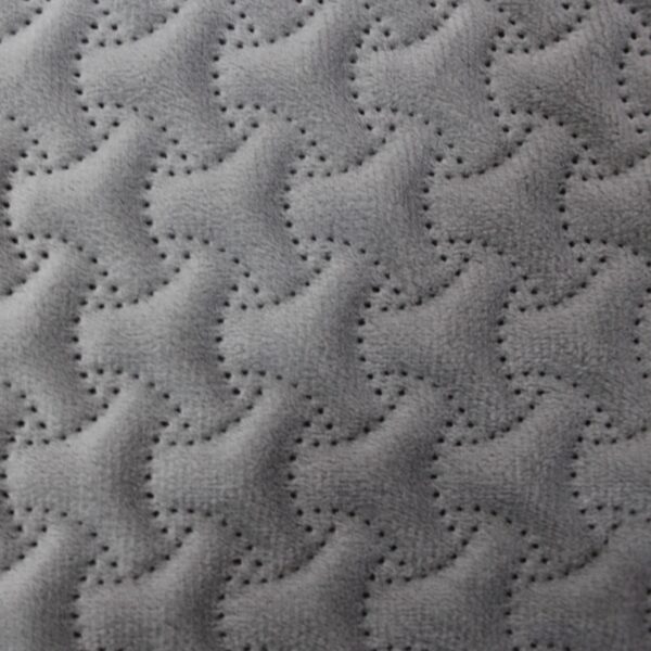 Enuxs Quilted Velvet Upholstery Fabric - Agreeable Grey