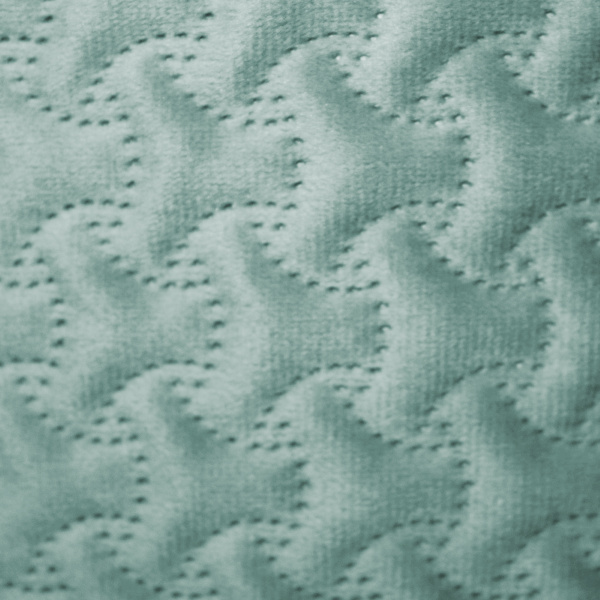 Enuxs Quilted Velvet Upholstery Fabric - Jade