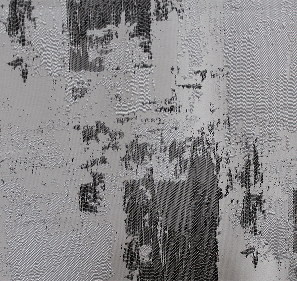 Paintbrush Silver Black Curtain Fabric