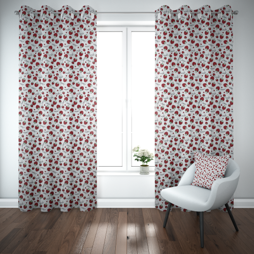 Strawberry Cotton Canvas Novelty Fabric 150Cm
