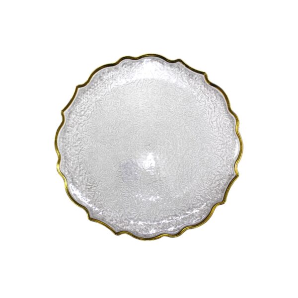 Crushed Pvc Gold Rim Underplate