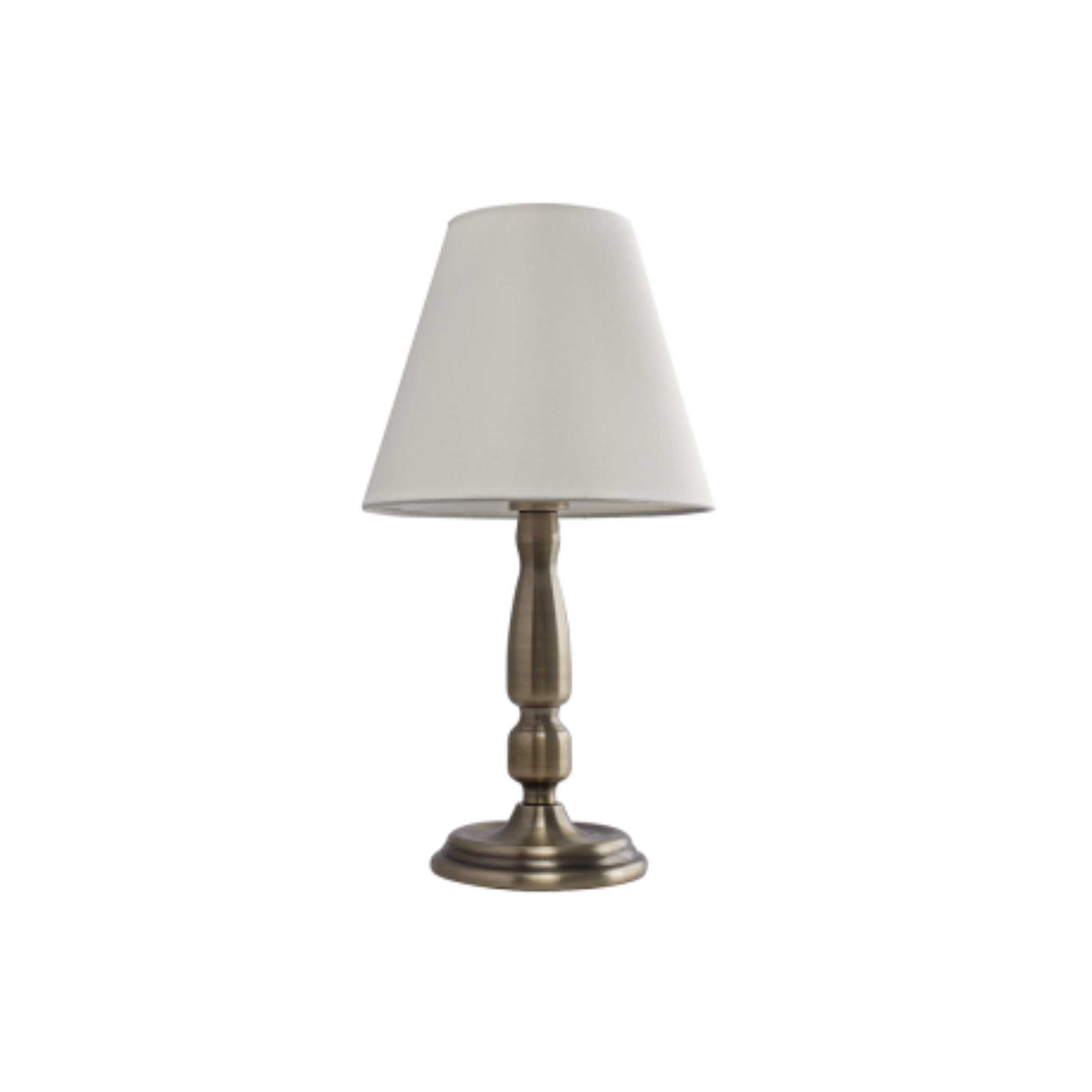 Bronze Base With Cream Fabric Shade Tl150