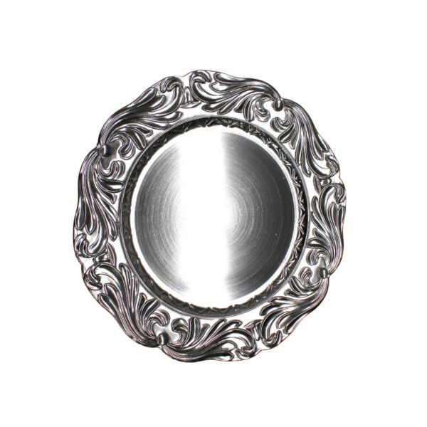 Pvc Floral Silver Underplate