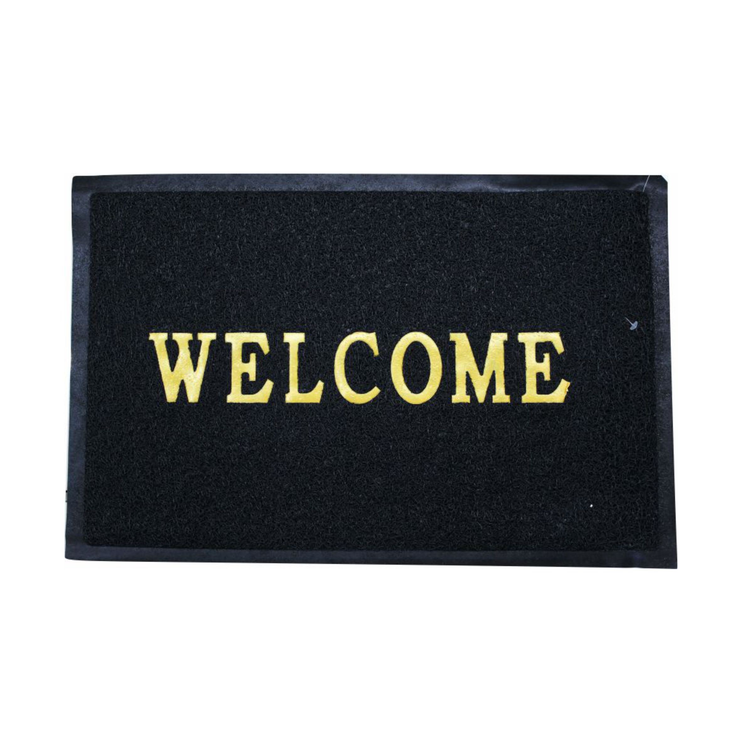 Welcome Mat Gold Writing 40Cm X 70 Cm