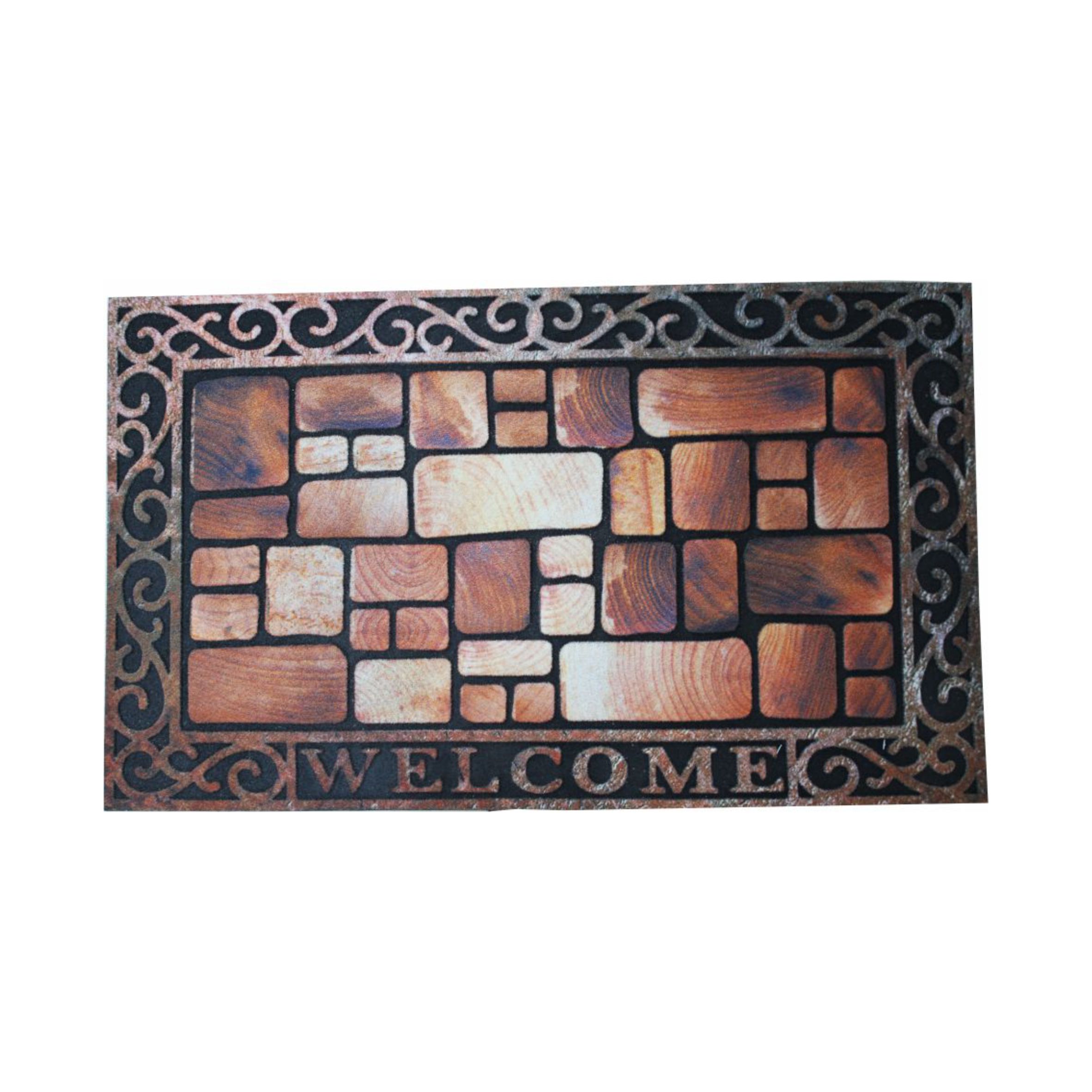 Welcome Mat Tile Non-Slip 45Cm X 75 Cm