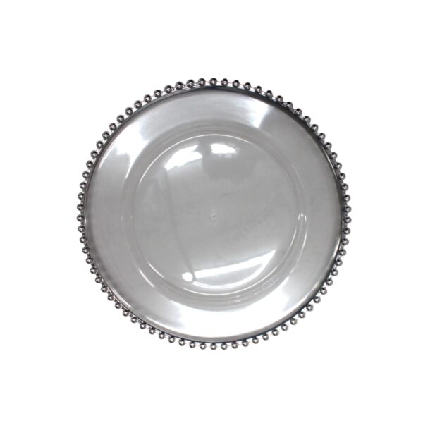 Elaine Round Beads Silver Transparent Underplate