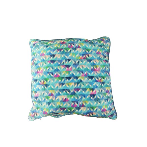 Multicolor Zig-Zag Patterned Scatter Cushion - 60 X 60Cm