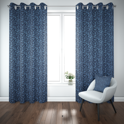 Wild Animal Novelty Fabric - Sky Blue 140Cm