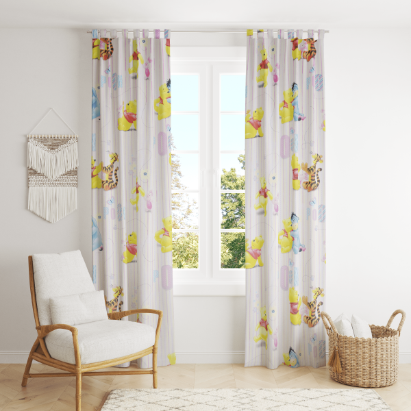 Winnie The Pooh Stripes Novelty Fabric 140Cm