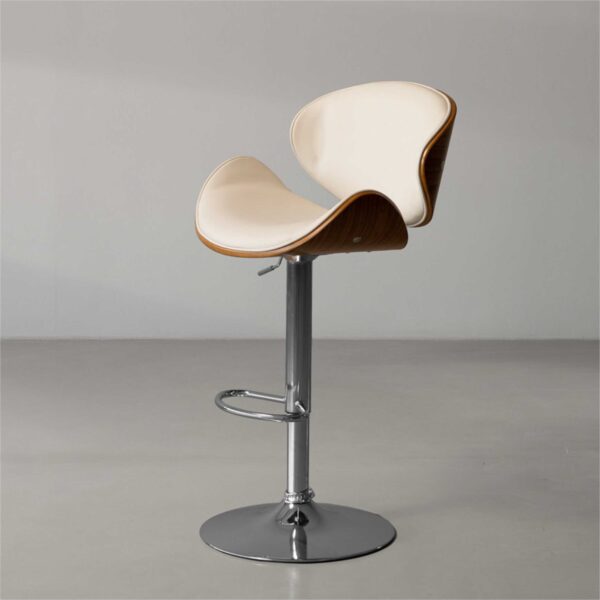 Ergonomic Bar Stool -White