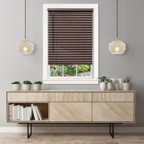 Venetian Ready Made Blinds Pvc - Woodgrain Mahogany