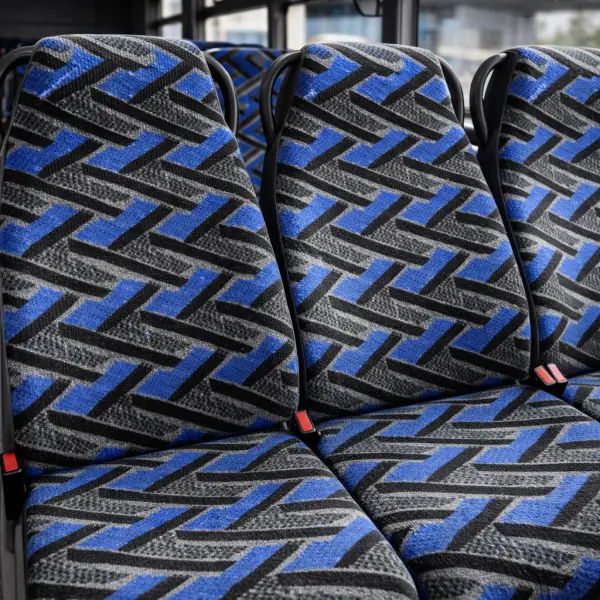 Blue & Black Chevron Upholstery Fabric