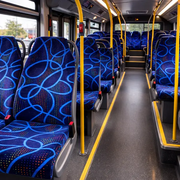 Blue- Swirl Bus & Coach- Upholstery- Fabric
